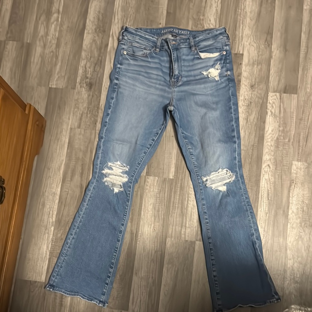 Light Blue Distressed Women's Jeans